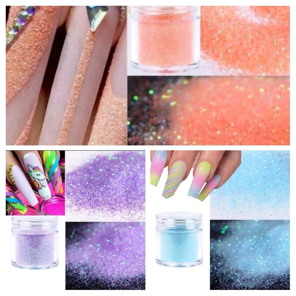 New Neon Y2K 3pc 30g Nail Powder
